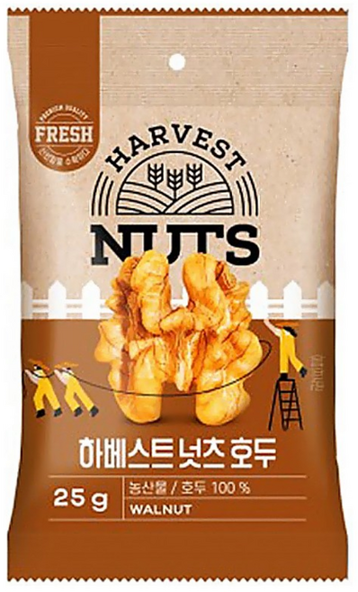하베스트넛츠 호두, 25g, 5개