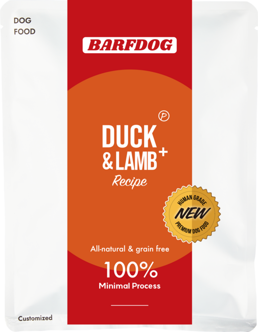 바프독 DUCK&LAMB+ 1kg 반려견 강아지 생식 자연식 오리 양, 100g x 10팩, 1개