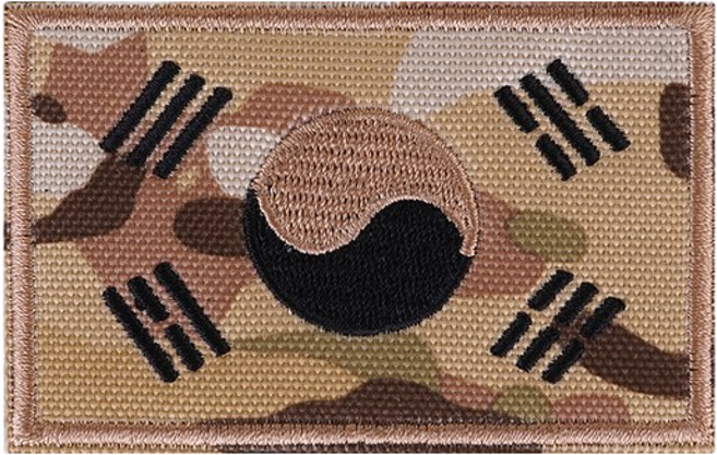 CP 태극기 자수 패치 KF004 - 군용 군대 군복 자수 패치 와펜 장비 전술