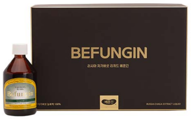 러시아 시베리아 고농축 차가버섯 엑기스 베푼긴 대용량 100g / 고급메탈 보틀 세트, 1개