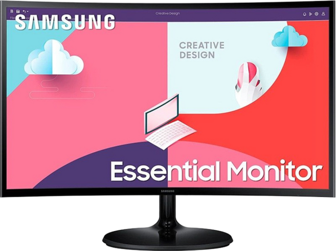 [삼성 LC24F392F] 중고 모니터 커브드 Curved 게이밍 HDMI 59.8Cm대각선, LC24F392FHKXKR, 59.8cm