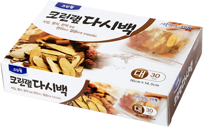 크린랲 크린랩 다시백 (대) 다시망 티백 차망 국물팩, 1개, 1세트