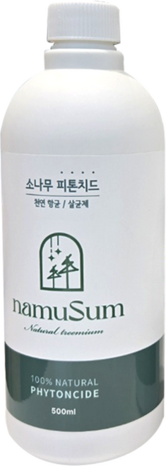 나무숨 홍송오일 피톤치드 올인원 스프레이 500ml [리필용] 99.9% 항균 탈취 살균 냄새 원인부터 유해세균까지 한 번에 제거