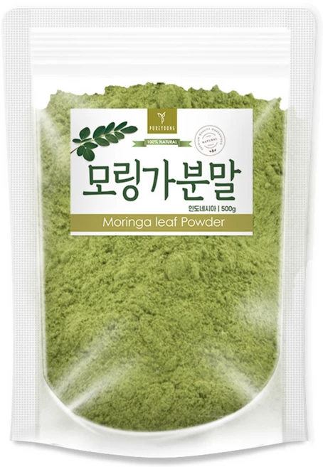 퓨어영 모링가 분말 가루 500g, 1개 - 쿠팡