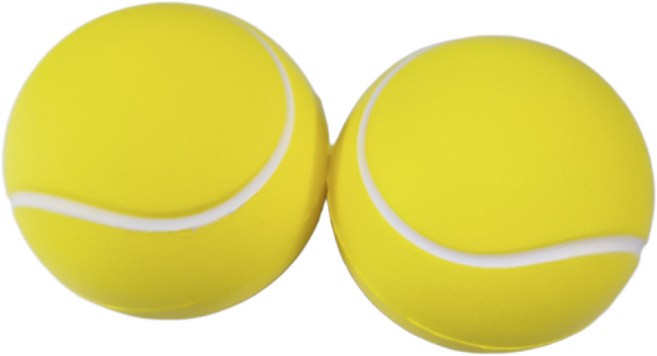 사하라 손가락 재활운동용 마사지볼 재활공 2개, 옐로우1+1, 1세트