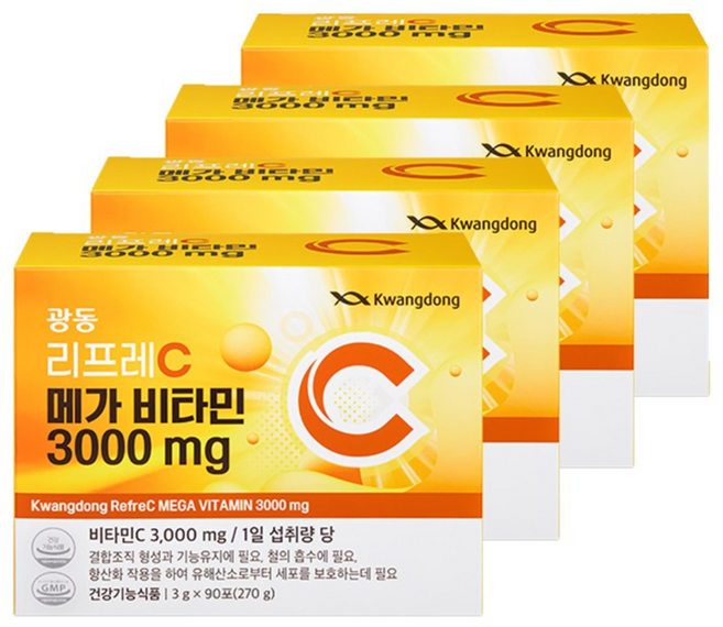 광동제약 리프레C 메가비타민 3000, 270g, 4개