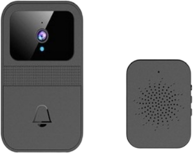 Havos 초인종 스마트 APP원격모니터링 무선초인종 구멍안뚫는 무선 방수 단독거주자원룸용 실시간영상 자동녹화, 1개