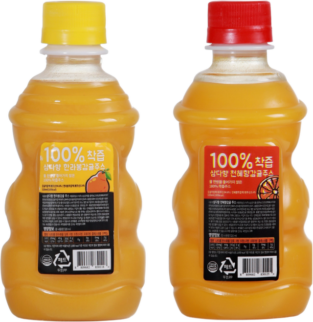 제주 삼다향 착즙 감귤주스320ml 20개(한라봉10개+천혜향10개), 20개, 320ml
