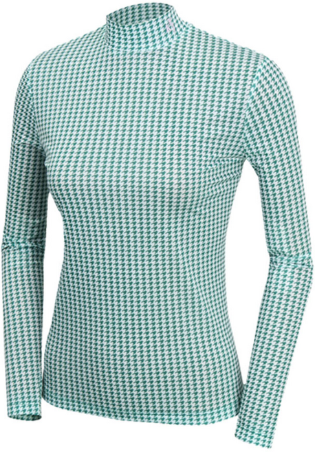 김영주골프 여름 여성 골프이너웨어 쿨 반폴라 긴팔 등산 티 아이스 기능성 티셔츠 반목 상의 9901