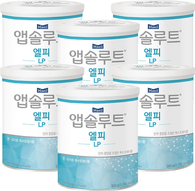 앱솔루트 베이비웰 LP 분유, 350g, 6개