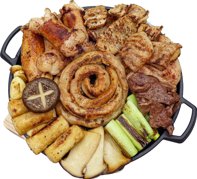 집에서먹자 곱이고운 곱창 모듬 한판 960g(곱창+대창+대창+막창+염통) + 소스 100g 캠핑밀키트 야외 파티, 1