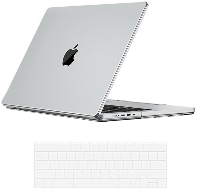 헤이맨 맥북 프로 14 16 에어 13 15 인치 M4 M3 M2 M1 클리어 투명 하드 노트북 케이스 + 키스킨