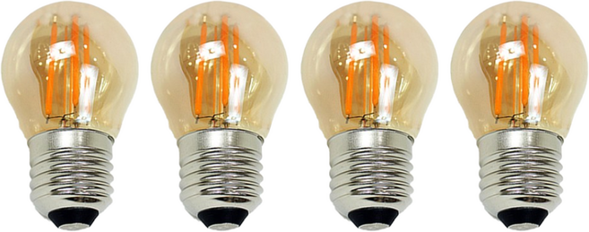 Ledison 에디슨전구 베이직전구 G45 4w, 4개, 전구색