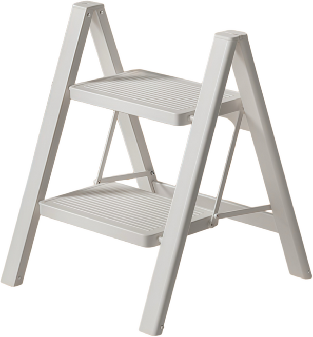 린보 가정용 주방 세차 접이식 A형 발판사다리, 1개, 화이트2단 × 1개