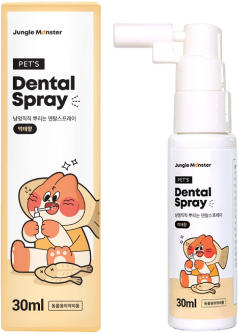 정글몬스터 반려둥물 냥멍칙칙 덴탈 스프레이 먹태향, 1개, 30ml