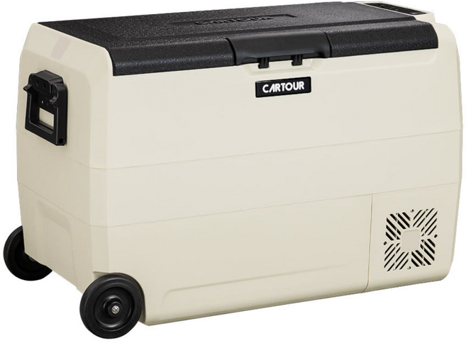 카투어 ET 크림 휴대용 캠핑 차량용 냉장고 이동식 냉동고 12V 24V 220V, 50L