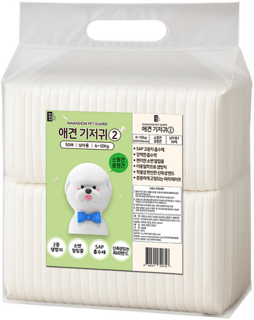 마마쇼 디럭스 수컷 애견기저귀, 소형, 50개입, 1개