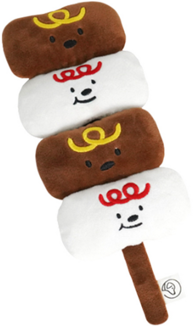 펫베오 강아지 노즈워크 소떡소떡 삑삑이 장난감, 1개