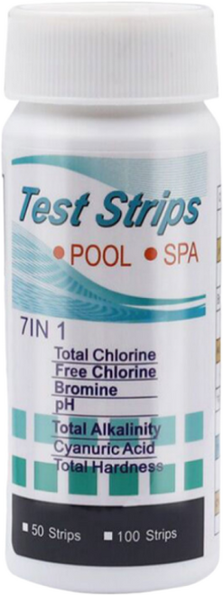 PH 수질 테스트 용지 스트립 수영장 어항 잔류세제 알칼리도 염소 경도 측정 style k 풀 클리너, 7In1-총 200 PCS, 1개, 30g