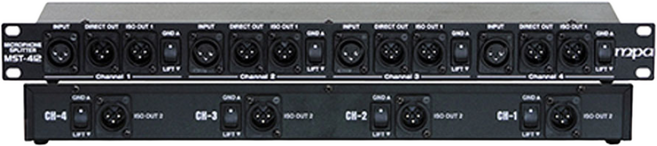MPA PMS-412 4채널 마이크 스플리터 분배기, 1개
