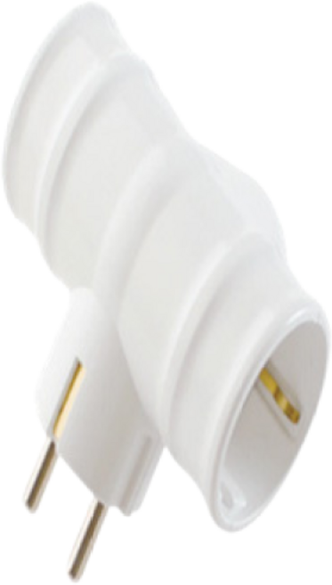 T자형멀티탭 스위치없음 2개입