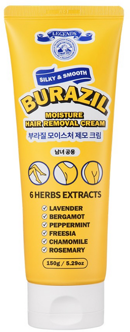 부라질 모이스처 셀프 제모크림, 1개, 150ml