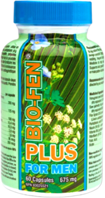 바이오펜 플러스 남성용 60캡슐 남성 탈모 영양제 비오틴 쏘팔메토 아마씨 판토텐산 니아신 아미드 엽산 호로파 추출물 함유 Biofen 캐나다 직구, 1개, 60정
