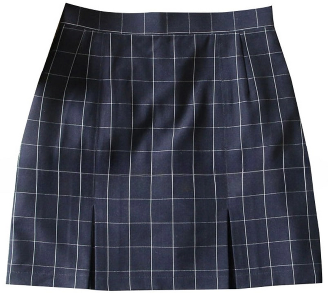 네이비 체크 여자 교복치마 학생복