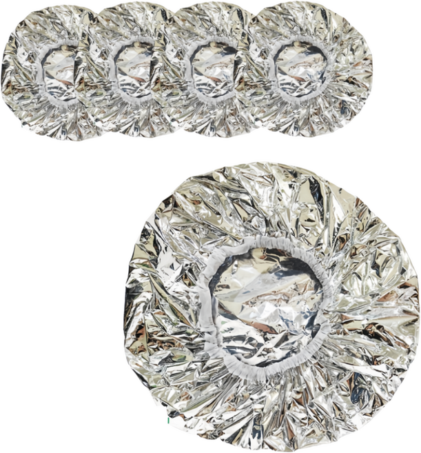 율이 헤어캡 셀프 홈 무선 온열캡 샤워캡 고급형 트리트먼트헤어 스티머전용 사우나용 찜질방용 남여공용, 4개, 화이트