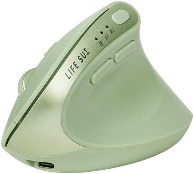 라이프썸 SL 버티컬 블루투스 마우스 (LFS-HA63) 3종 택1 인체공학 손목보호 멀티페어링, 세이지그린