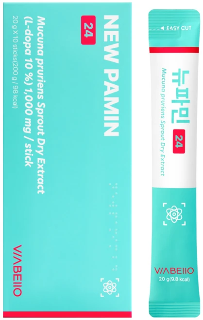 비아벨로 뉴파민24 식물성 벨벳빈 l아르기닌 엘도파, 1박스, 10회분 - 쿠팡