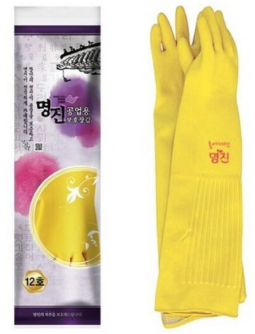 명진 공업용 보호장갑 옐로우 12호 (5켤레) 안전장갑 작업장갑, 5개