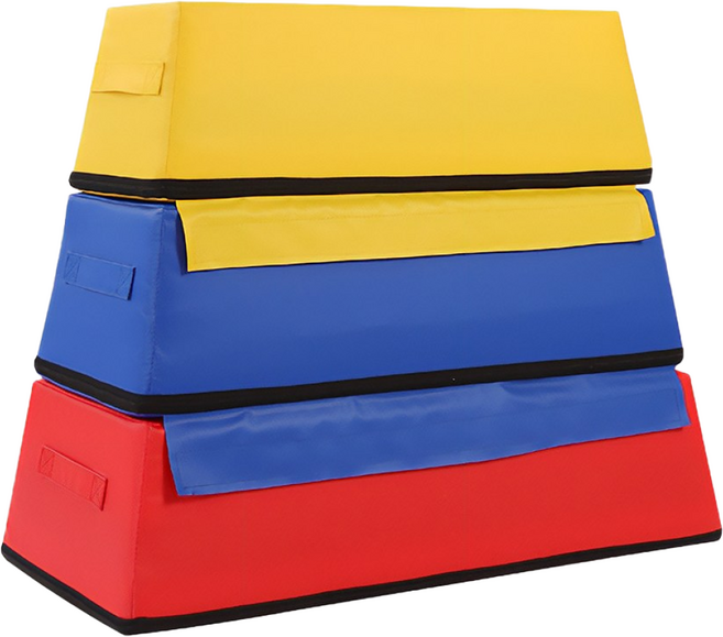 카르빈 뜀틀 착지 구르기 매트 체조 구름판 스카로, 1개, 노랑레드파랑