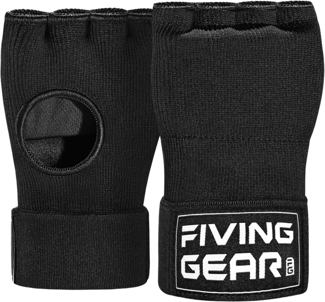 FIVING 권투 장갑 핸드랩 mma 장갑형 이너글러브 착용빠름 너클보호, 1세트, 블랙