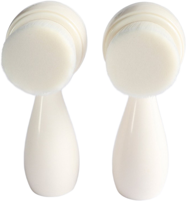 하피디코 듀얼 세안 브러쉬 1+1 딥 클렌징 미세솔, 2개, 아이보리