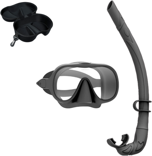 올팜 소프트&롤링 스노클링 마스크 세트, 블랙