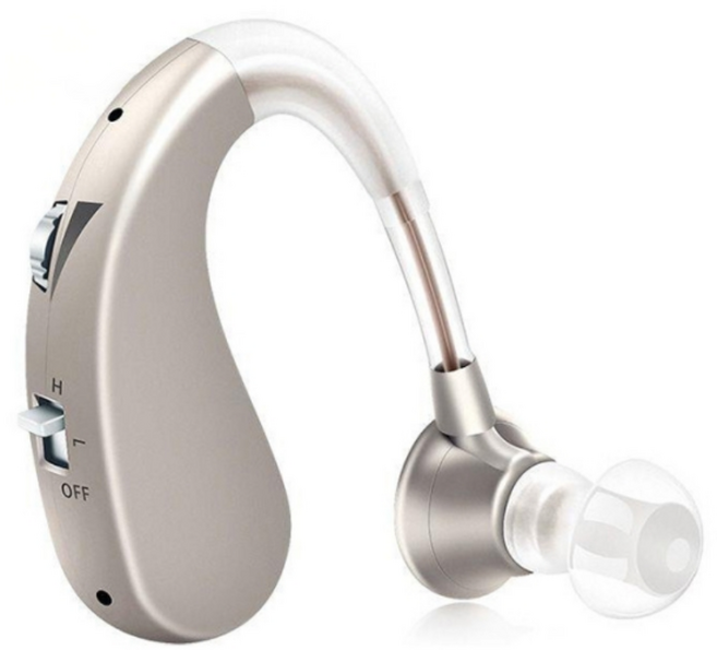 노인보청 귀걸이형 충전식 음성 소리 증폭기, 1개
