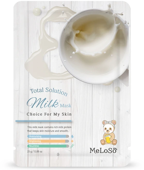 멜로소 토탈 솔루션 우유 마스크 25ml 데일리 마스크팩 시트마스크 수분팩 진정팩 저자극 민감성, 1개, 10개입 - 쿠팡