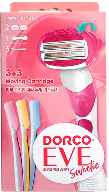 도루코 샤이스위티 제모 여성면도기 기획세트 (면도기+면도날+눈썹칼3개)
