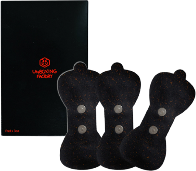 [언박싱팩토리]휴톡 미니 저주파 마사지기 교체용 패드x3, one