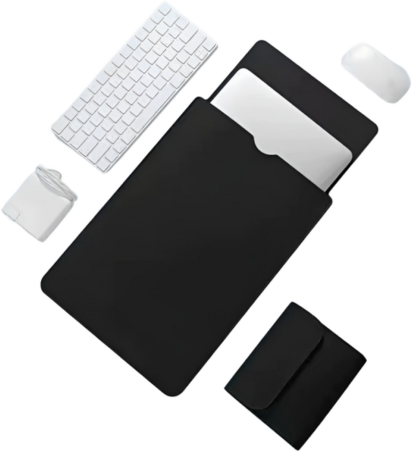 SIFT 15인치 슬림 노트북 파우치 + 미니 파우치 세트, 블랙, 1개