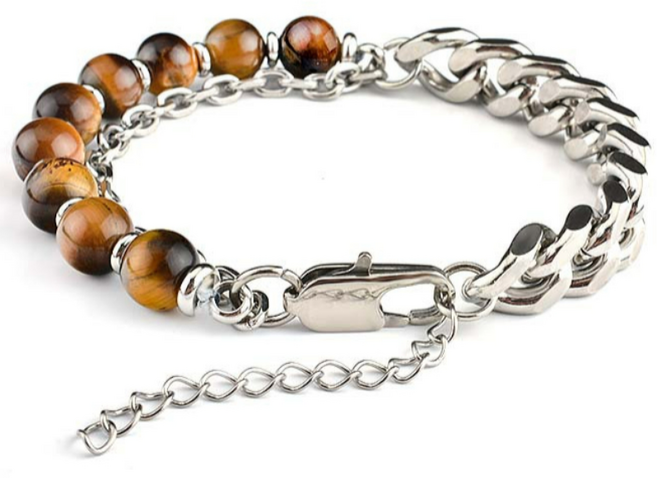 호안석 블랙 오닉스 원석 남자패션팔찌