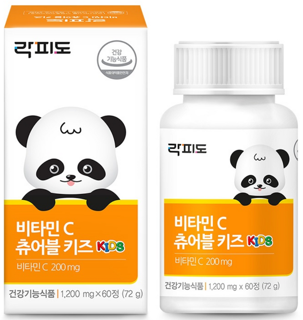 락피도 비타민 C 츄어블 키즈 72g, 60정, 1개