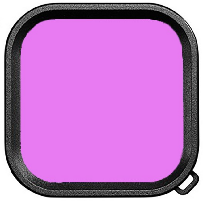 고프로 히어로 13 방수하우징 정품호환 방수필터 12 11 10 9 공용, 1개, 마젠타필터