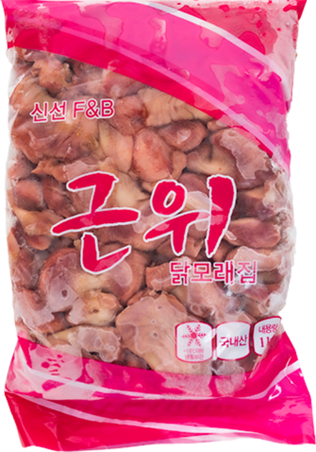 [에이엔제이푸드] 국내산 근위 닭똥집 (냉동), 4개, 1kg
