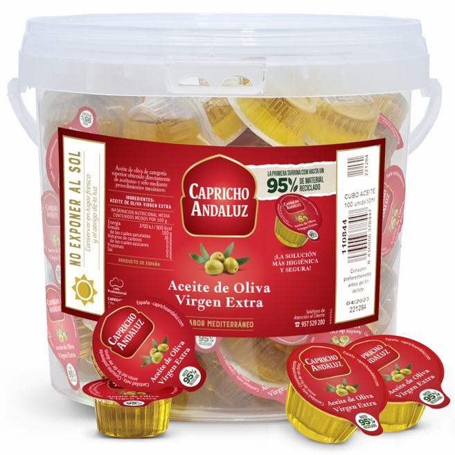 스페인 카프리초 안달루스 일회용 엑스트라버진 100% 올리브오일 올리브유, 100개, 10ml