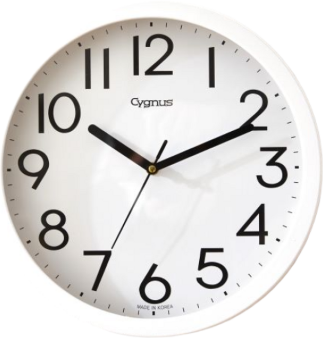 리빙스토리 시그너스 국산 무소음 원목 벽걸이시계 29cm 거실 사무실 인테리어 집들이 선물, 화이트