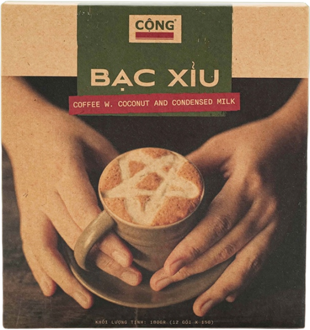 베트남커피 콩카페 코코넛 연유커피 믹스커피 cong bac xiu [원산지:베트남], 180g, 2개, 12개입
