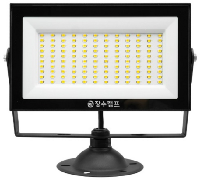 장수램프 LED 사각 투광등 50W 흑색, 1개