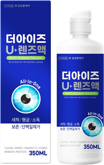 코오롱제약 더아이즈 U렌즈액 올인원 멀티솔루션, 350ml, 1개